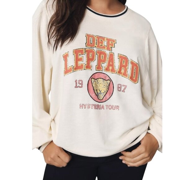 Pilcro Def Leppard Varsity Sweatshirt, M - Picture 1 of 11